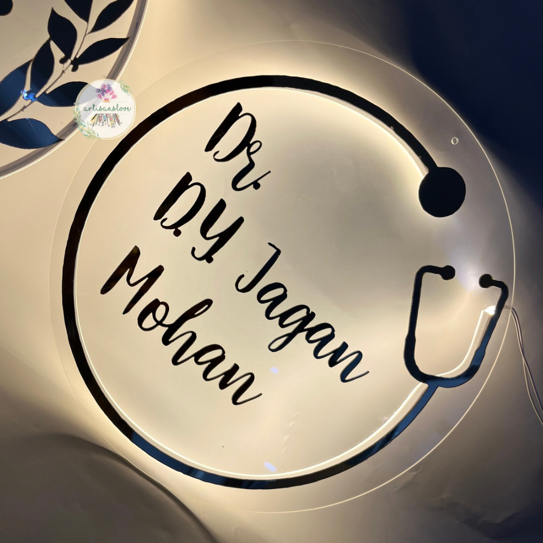 Doctor LED name plate