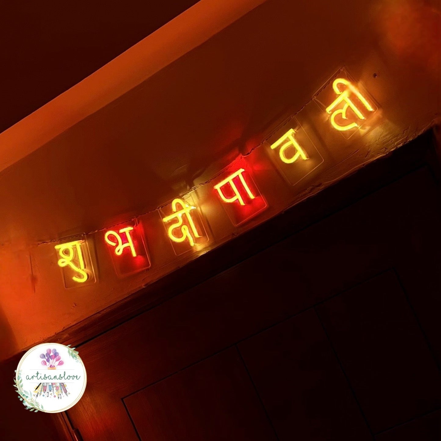 Shubh Dipawali Neon Light Toran DesiDiya Diwali Light
