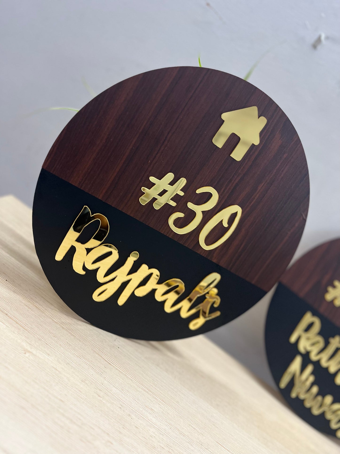 Wooden House Name plate