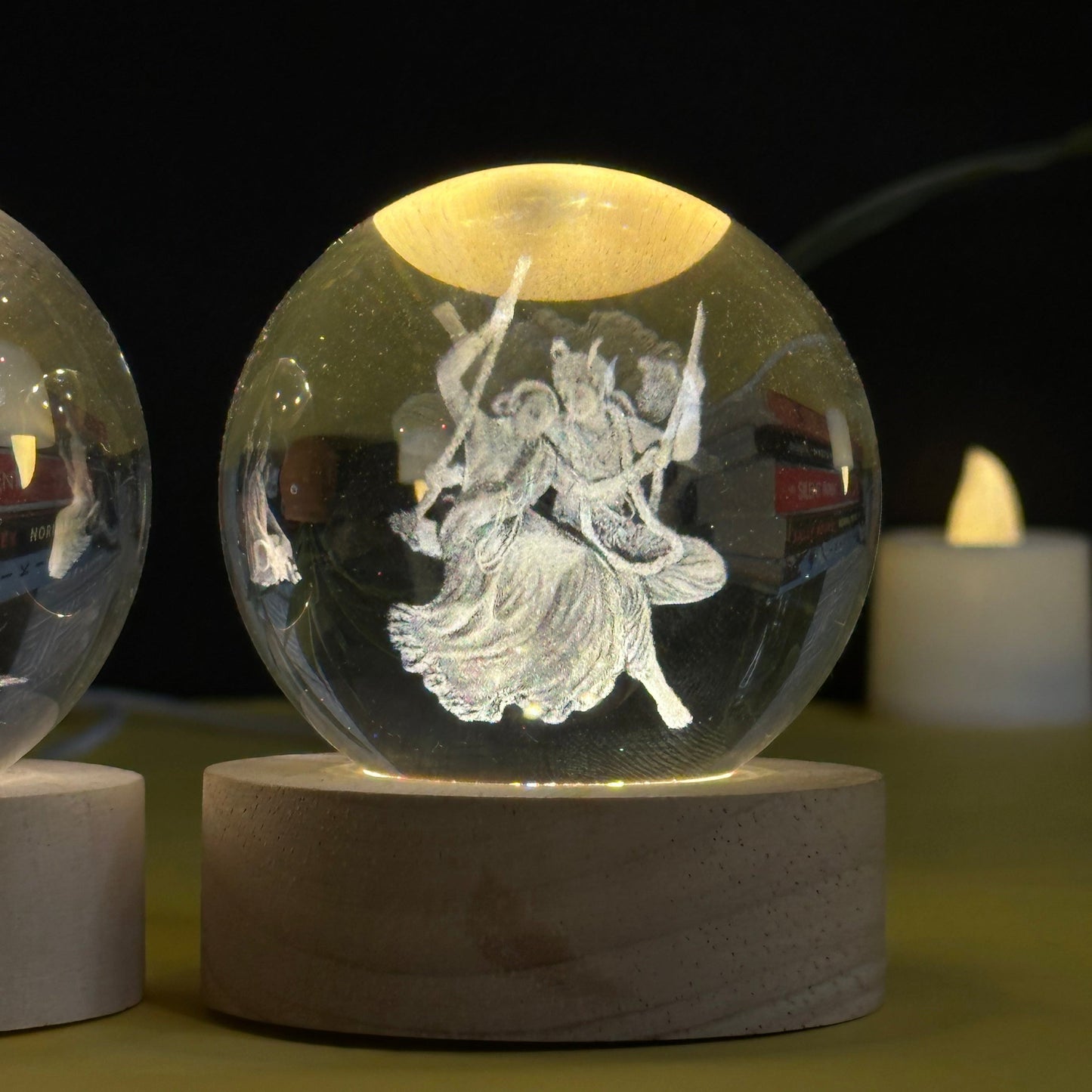 Radha krishna 3D Crystal Ball Lamp