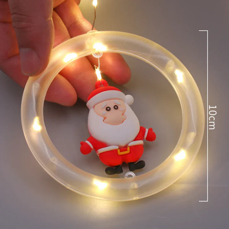 Christmas Rings Curtain Lights | Warm White LED