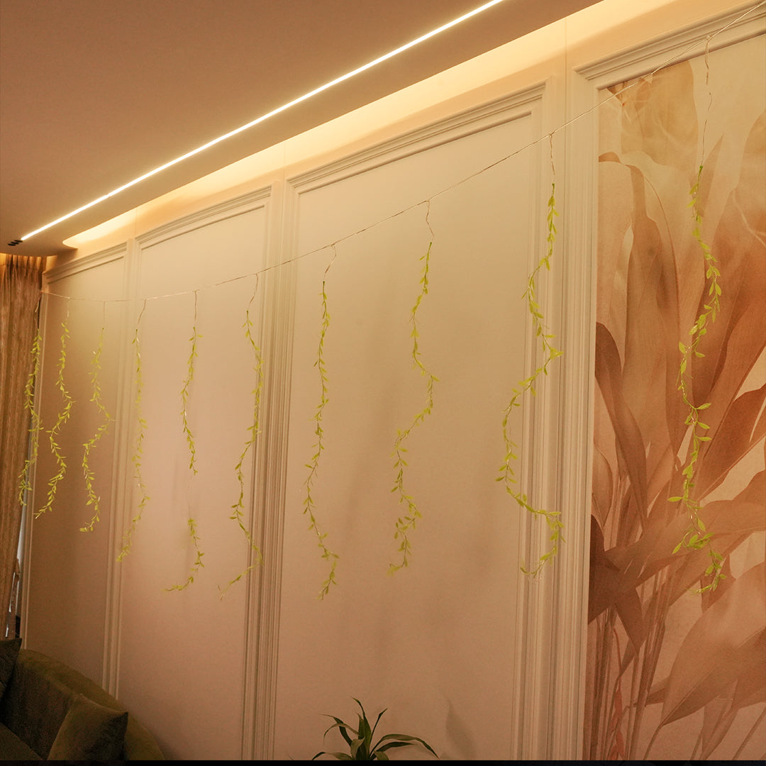 Leaves Garland Curtain Lights | Warm White | Diwali Decoration