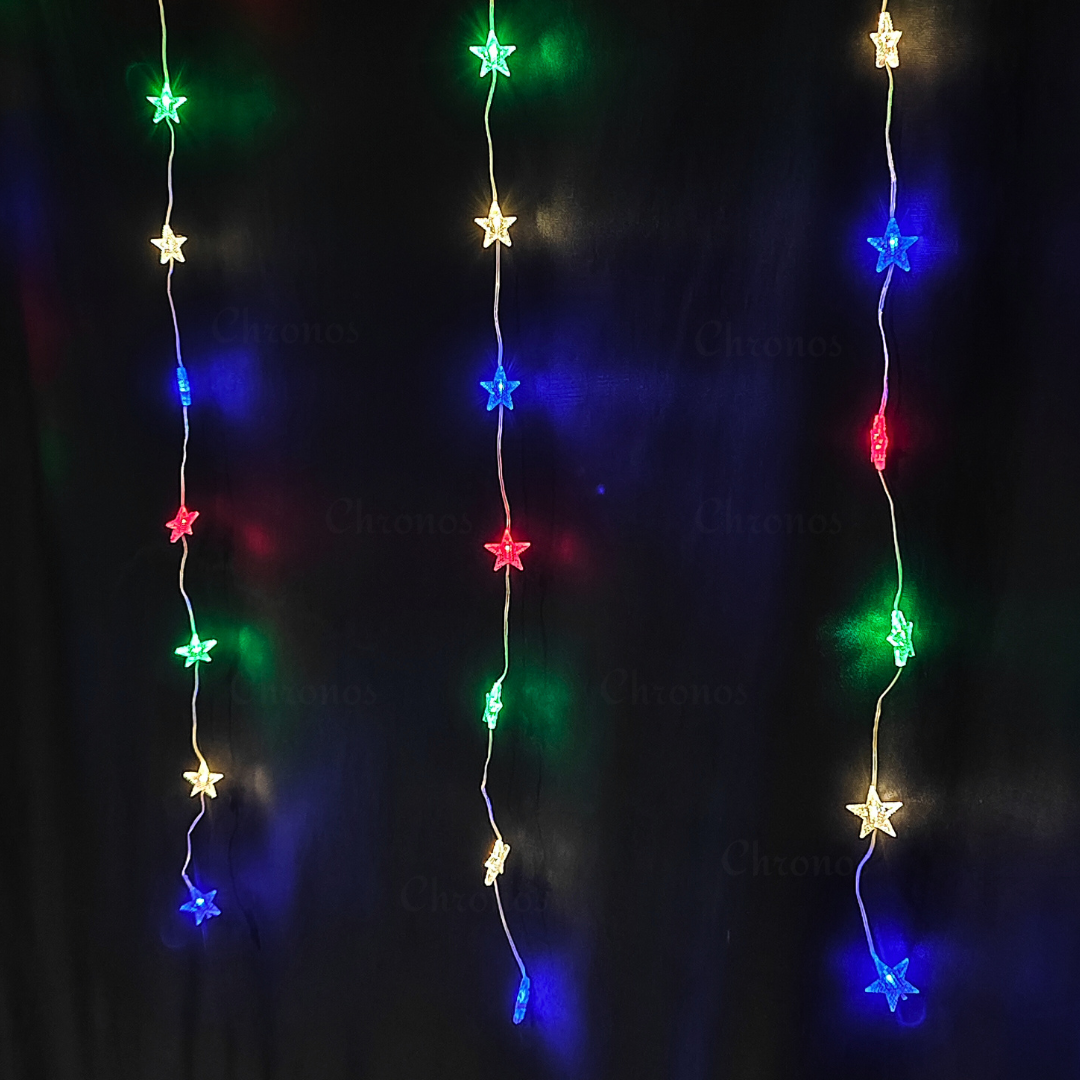 Star Curtain String Lights | 8 Modes | Plug & Play