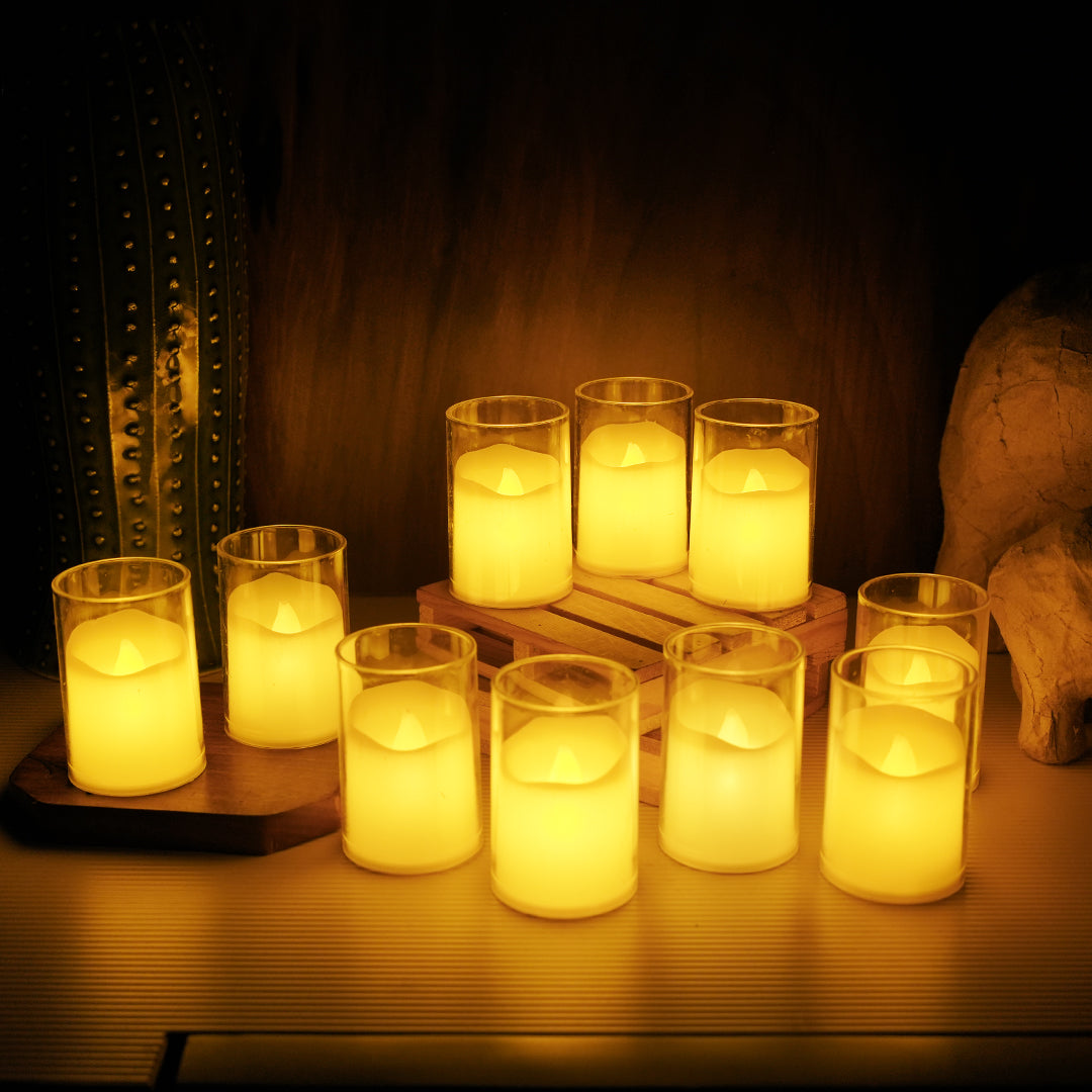 Acrylic Glass LED Tealight Candles