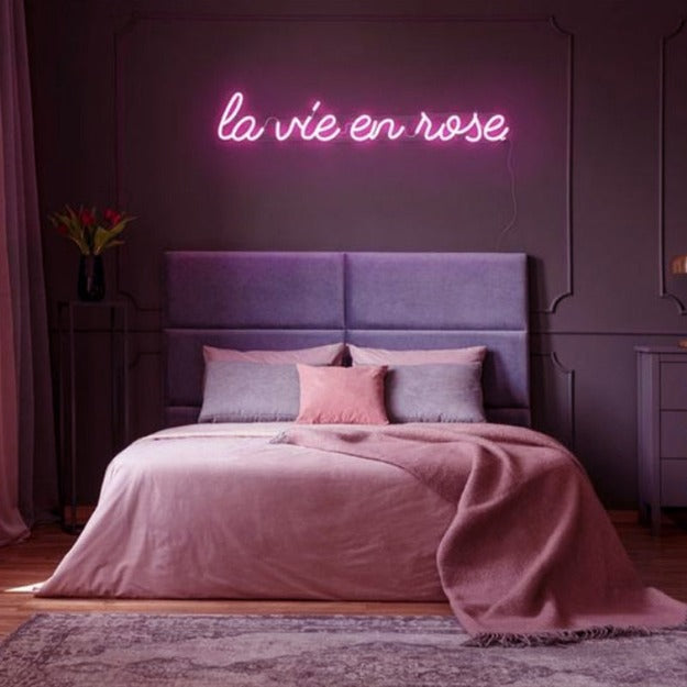 La vie en Rose Neon Sign Light