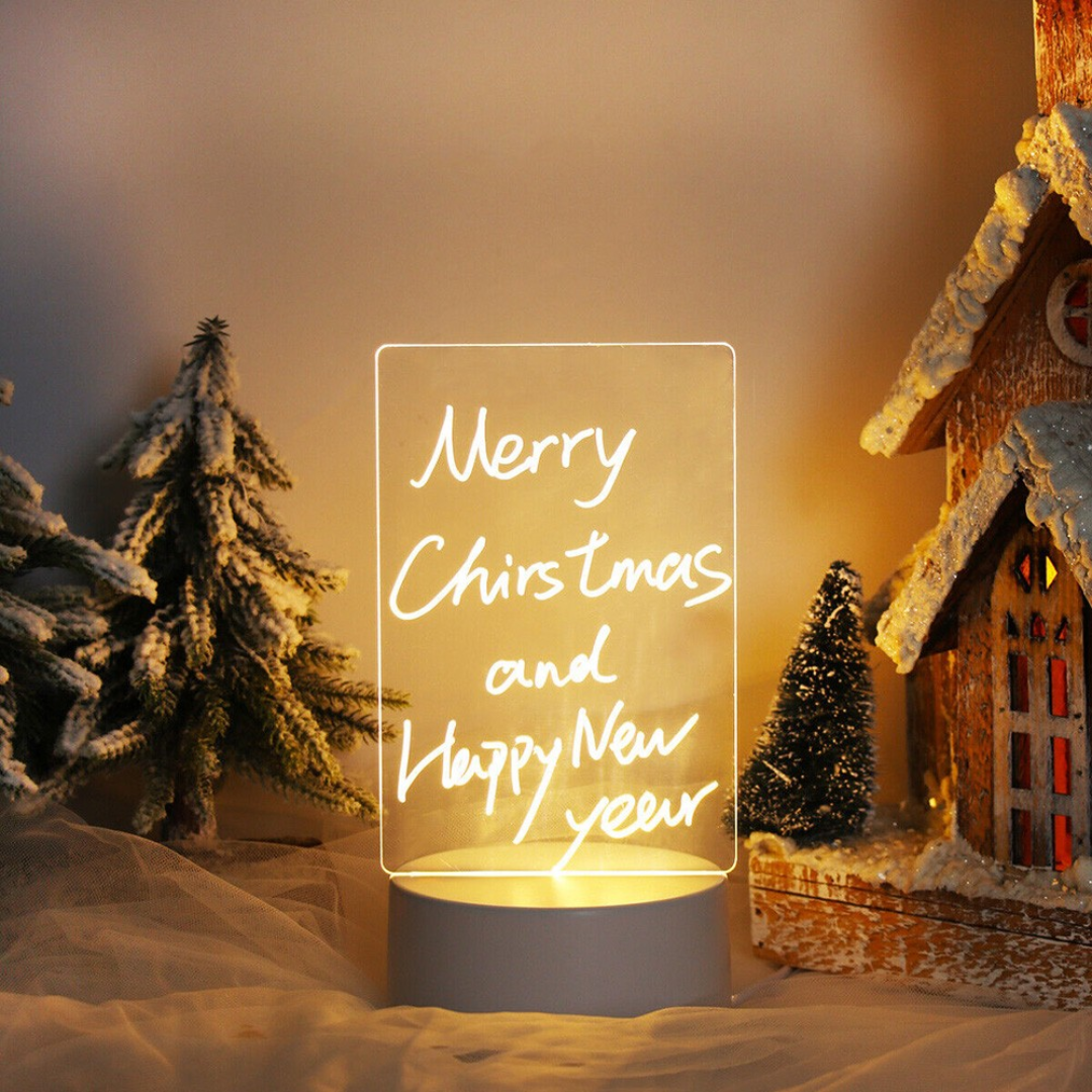 3D Acrylic Creative LED Note Board Light