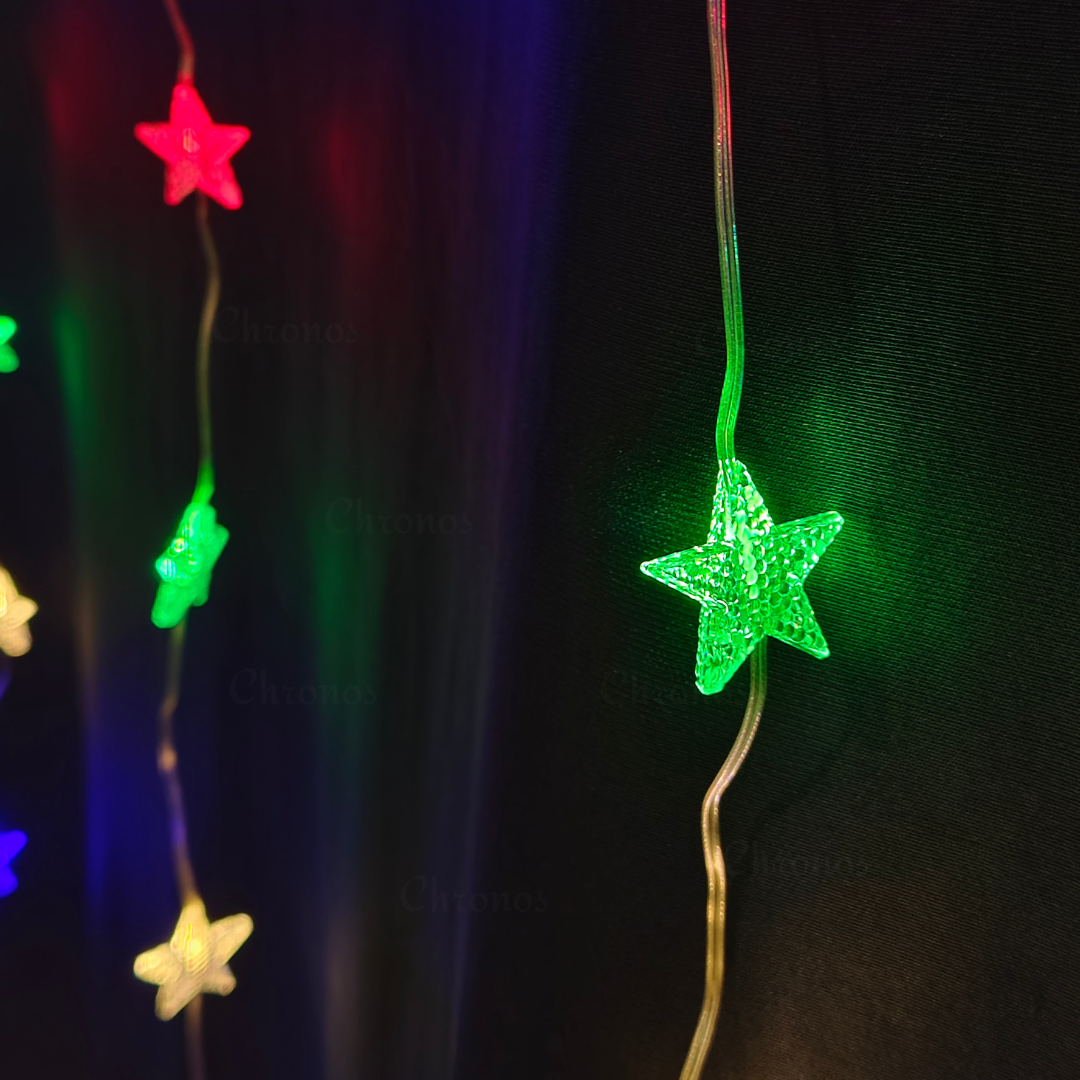 Star Curtain String Lights | 8 Modes | Plug & Play