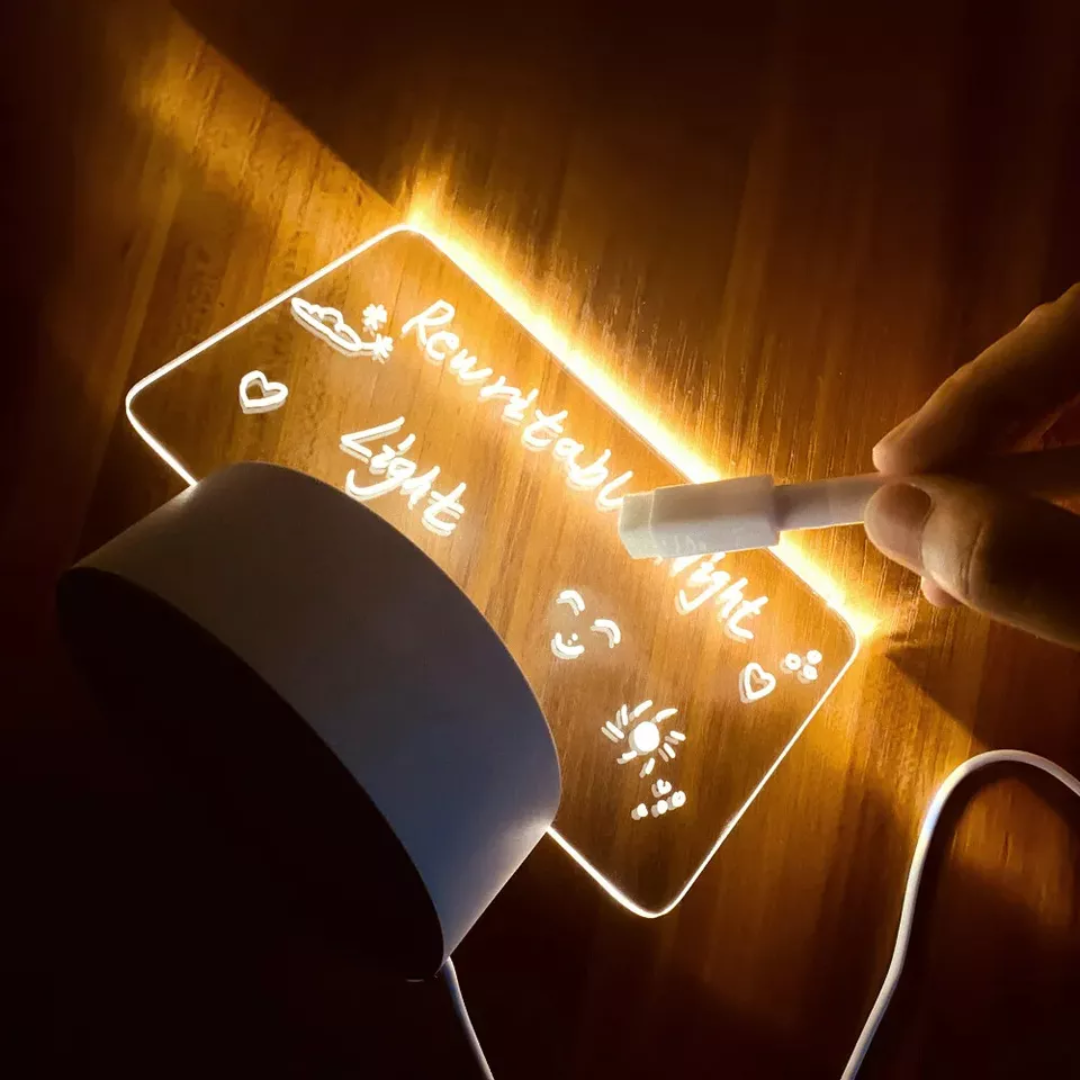 3D Acrylic Creative LED Note Board Light