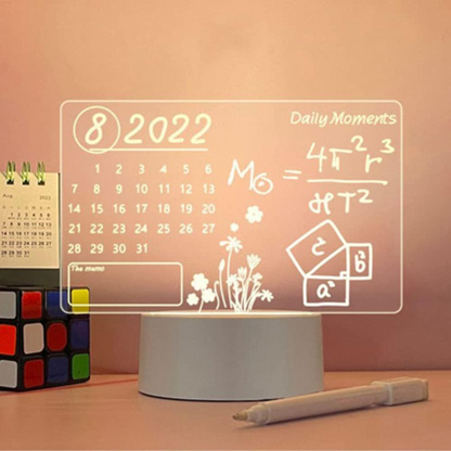 3D Acrylic Creative LED Note Board Light