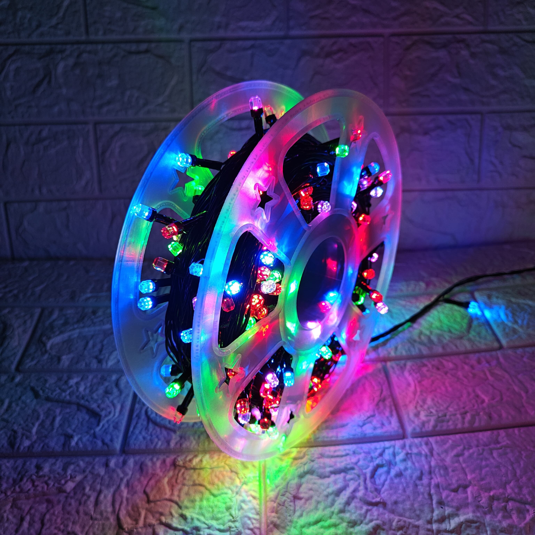 Black Wire Fancy LED Series String Lights | 8mm Multi LED