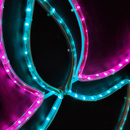 Pixel RGB LED Diya Hanging |  Neon Flex Light | 17 Modes