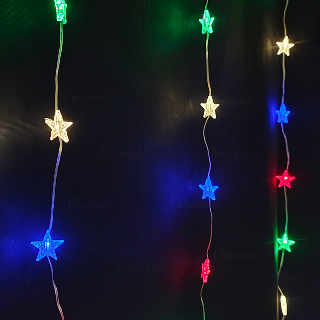 Star Curtain String Lights | 8 Modes | Plug & Play