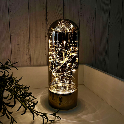 Glass Table Lamps with Fairy Lights | Bell Jar Top
