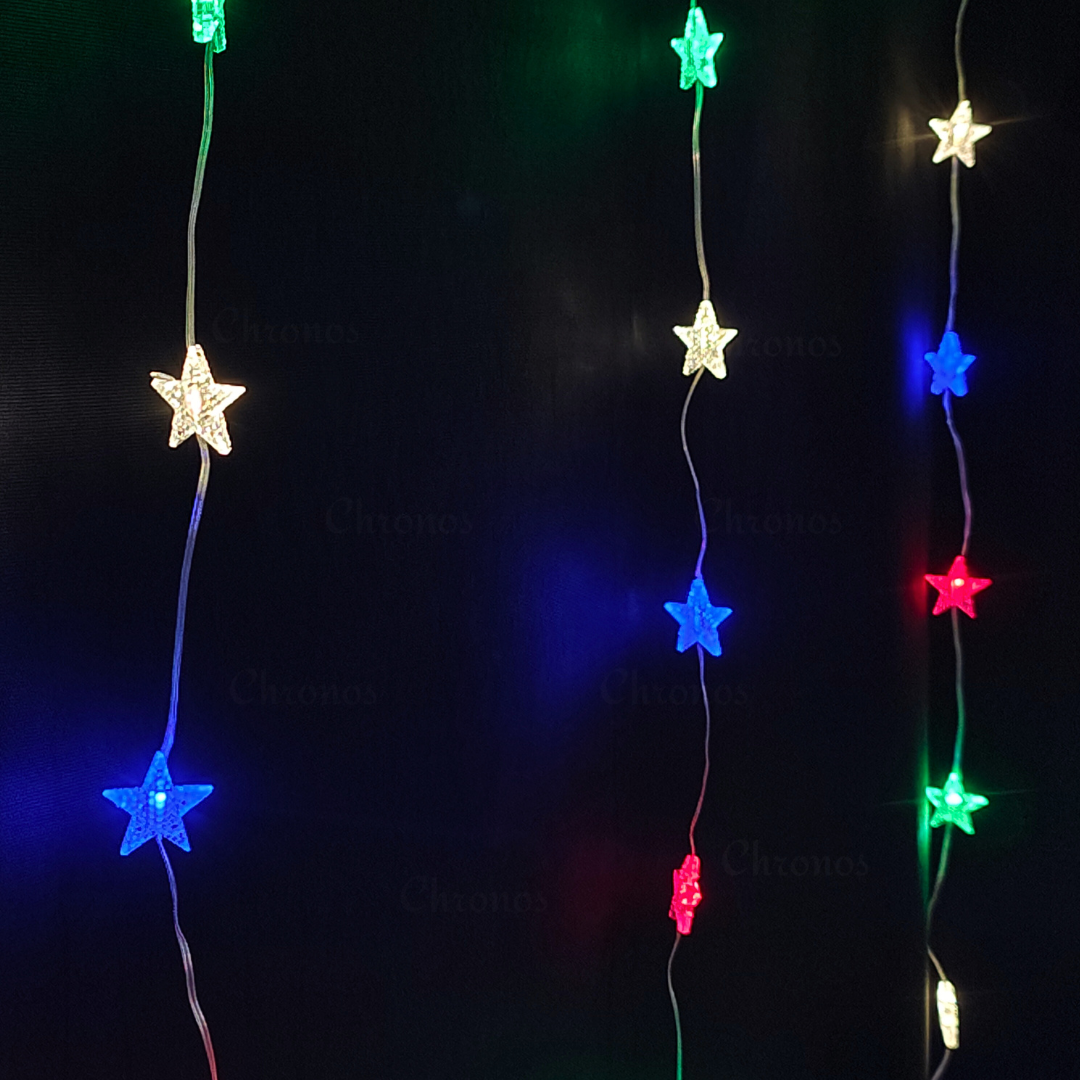 Star Curtain String Lights | 8 Modes | Plug & Play
