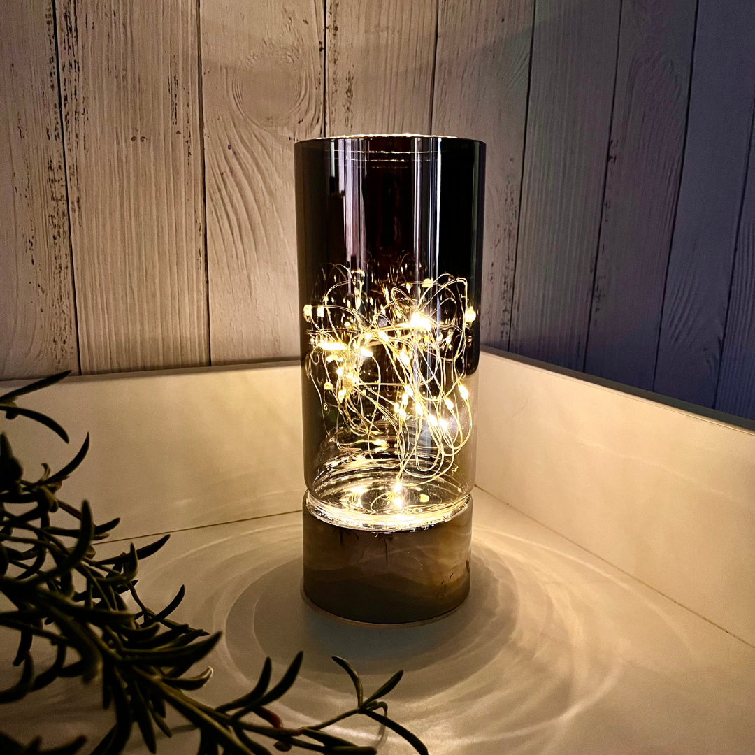 Glass Table Lamps with Fairy Lights | Open Top Glass
