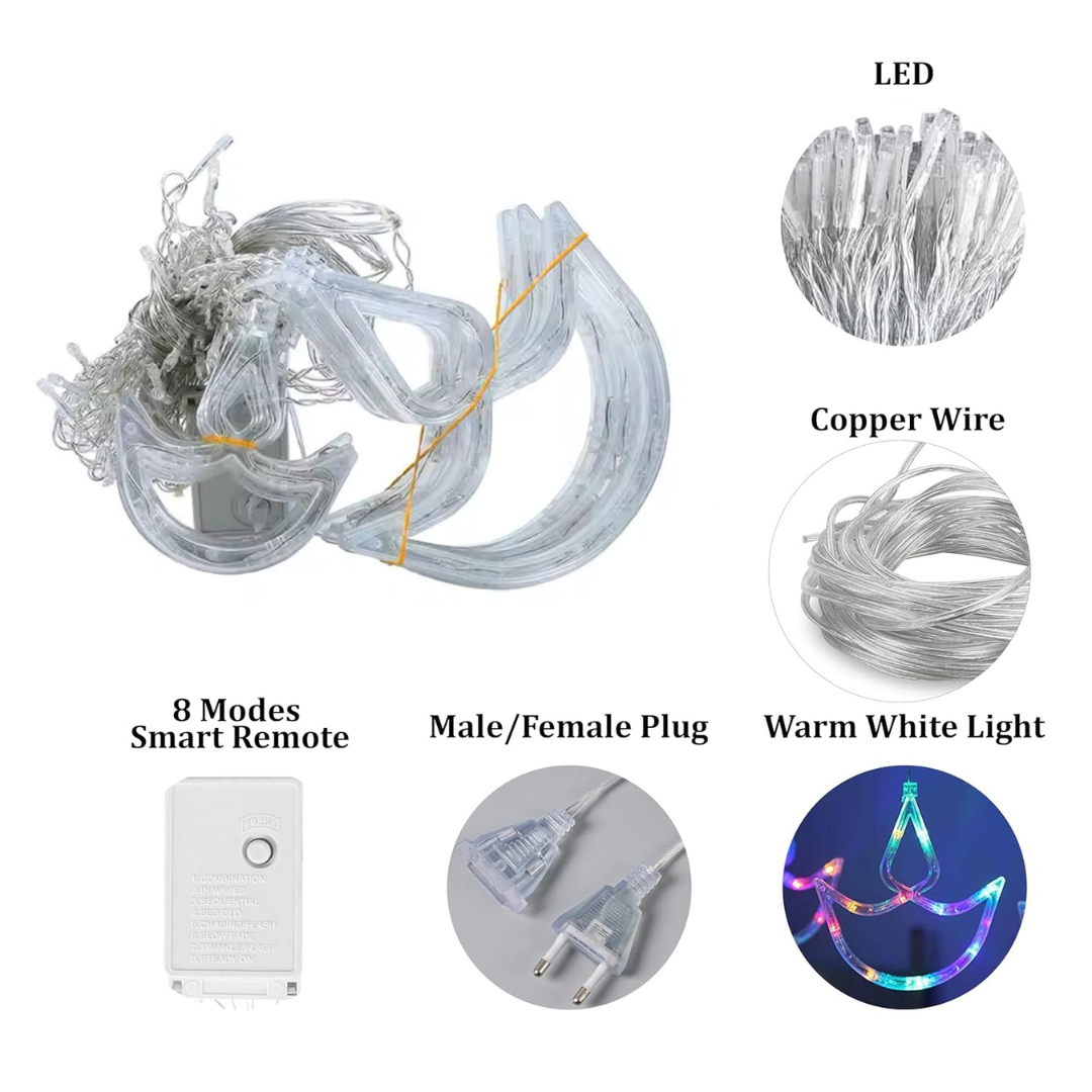 Diya Curtain Lights | Multi