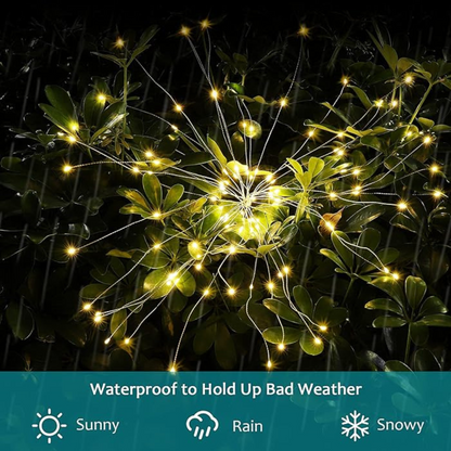 Outdoor LED Solar Firework Fairy Light | Warm White (Pack of 1)