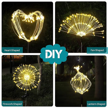 Outdoor LED Solar Firework Fairy Light | Warm White (Pack of 1)