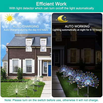 Outdoor LED Solar Firework Fairy Light | Multi (Pack of 1)