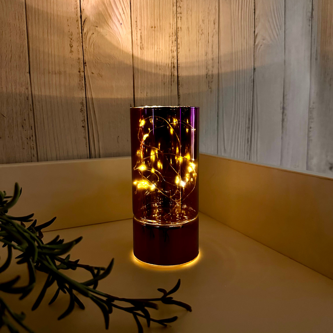 Glass Table Lamps with Fairy Lights | Open Top Glass