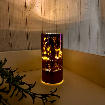 Glass Table Lamps with Fairy Lights | Open Top Glass