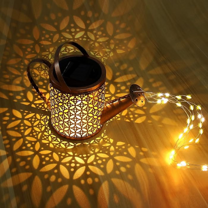 Outdoor LED Solar Water Can with Fairy Light | Warm White