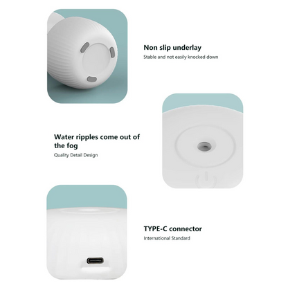 Anti Gravity Water Droplet Humidifier Cool Mist Lamp - 500ml - Warm White LED