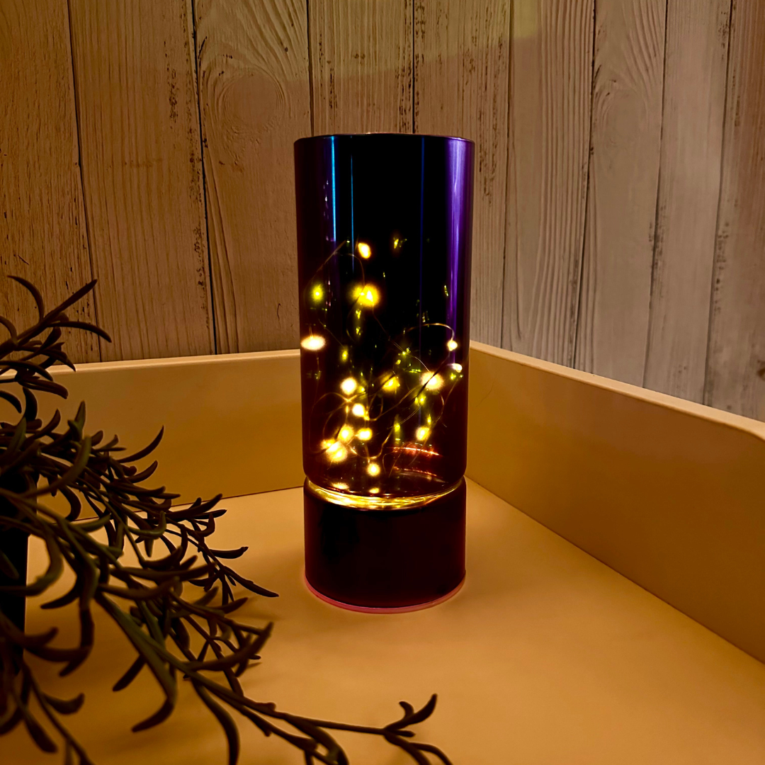 Glass Table Lamps with Fairy Lights | Open Top Glass