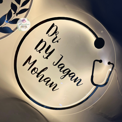 Doctor LED name plate