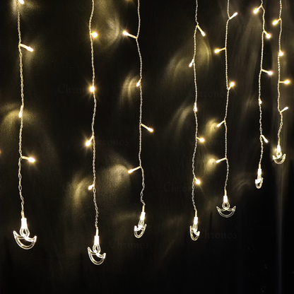 Diya String Curtain Lights | Warm White