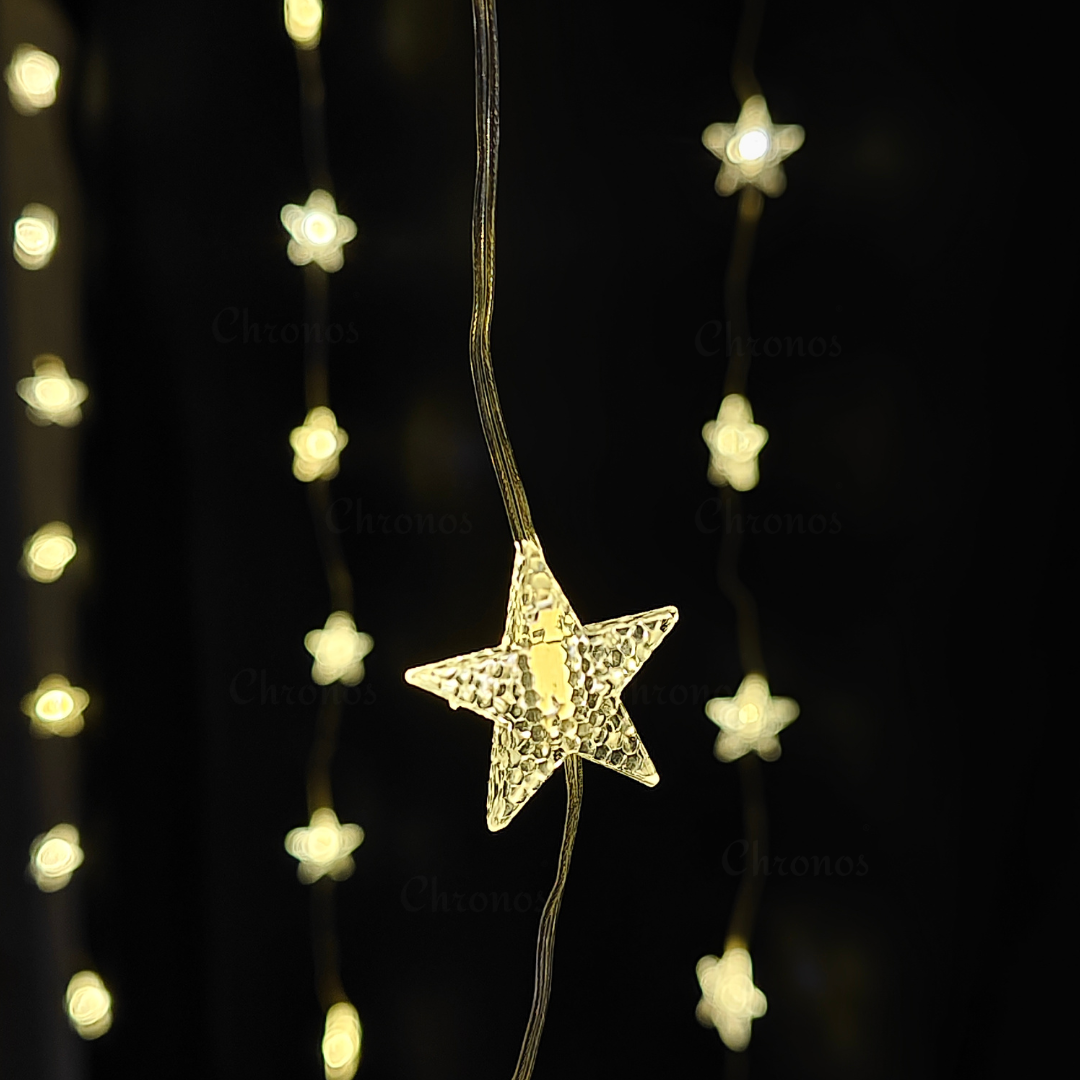Star Curtain String Lights | 8 Modes | Plug & Play