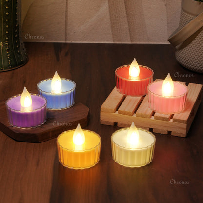 Flower Shaped LED Tea Light Votive Candles