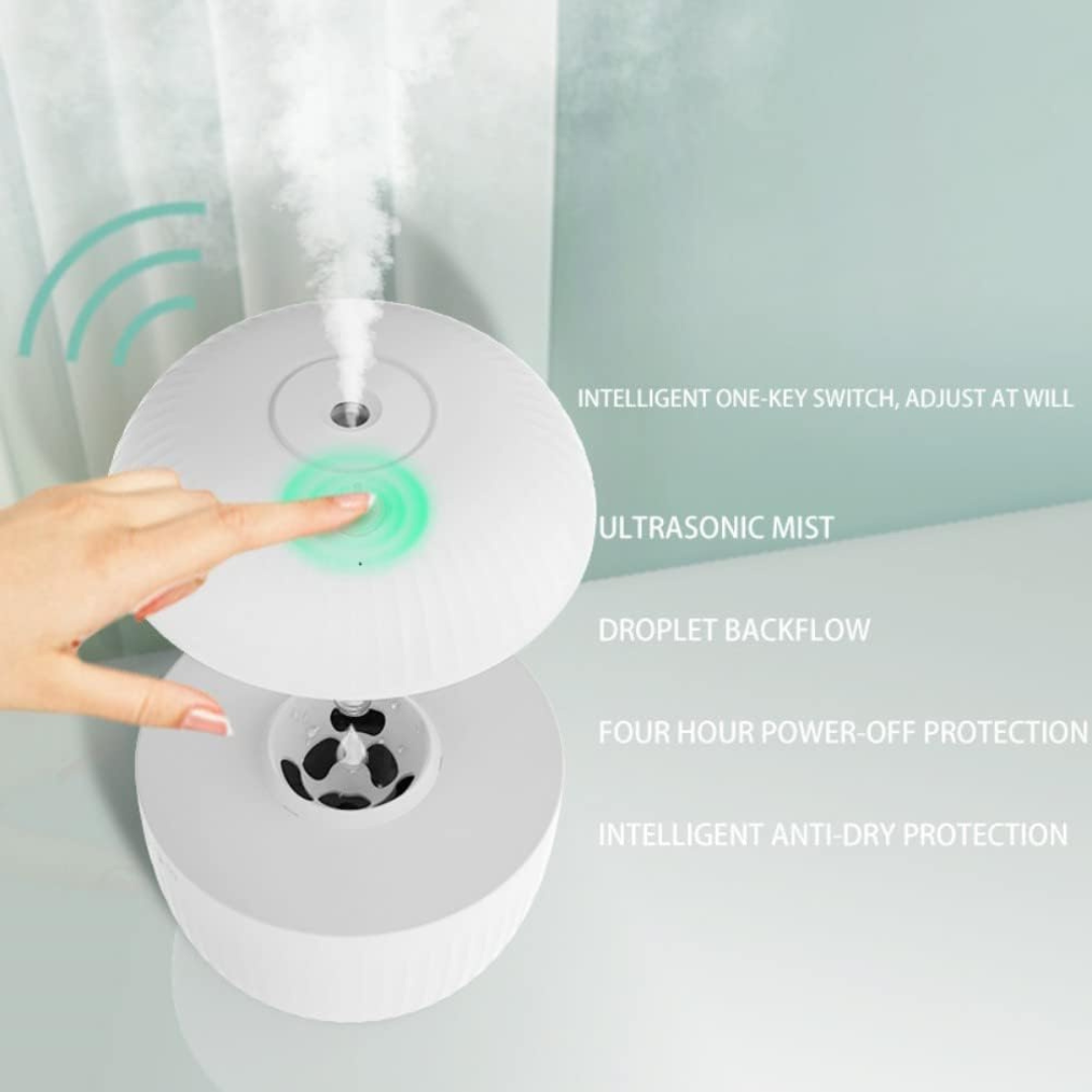 Anti Gravity Water Droplet Humidifier Cool Mist Lamp - 500ml - Warm White LED