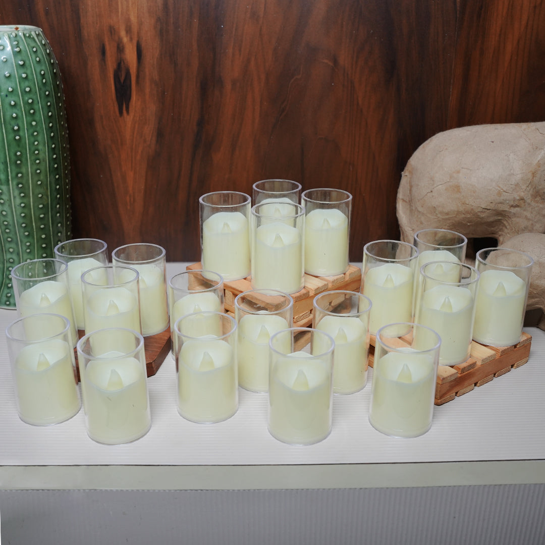 Acrylic Glass LED Tealight Candles