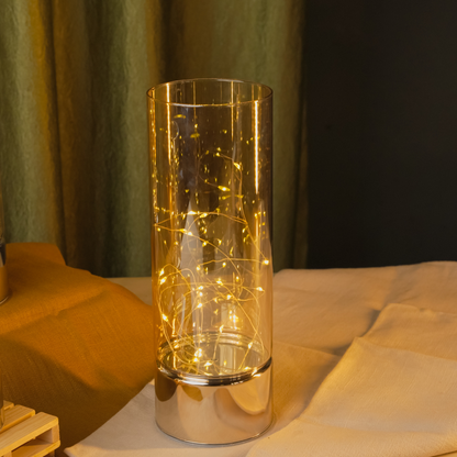 Glass Table Lamps with Fairy Lights | Open Top Glass