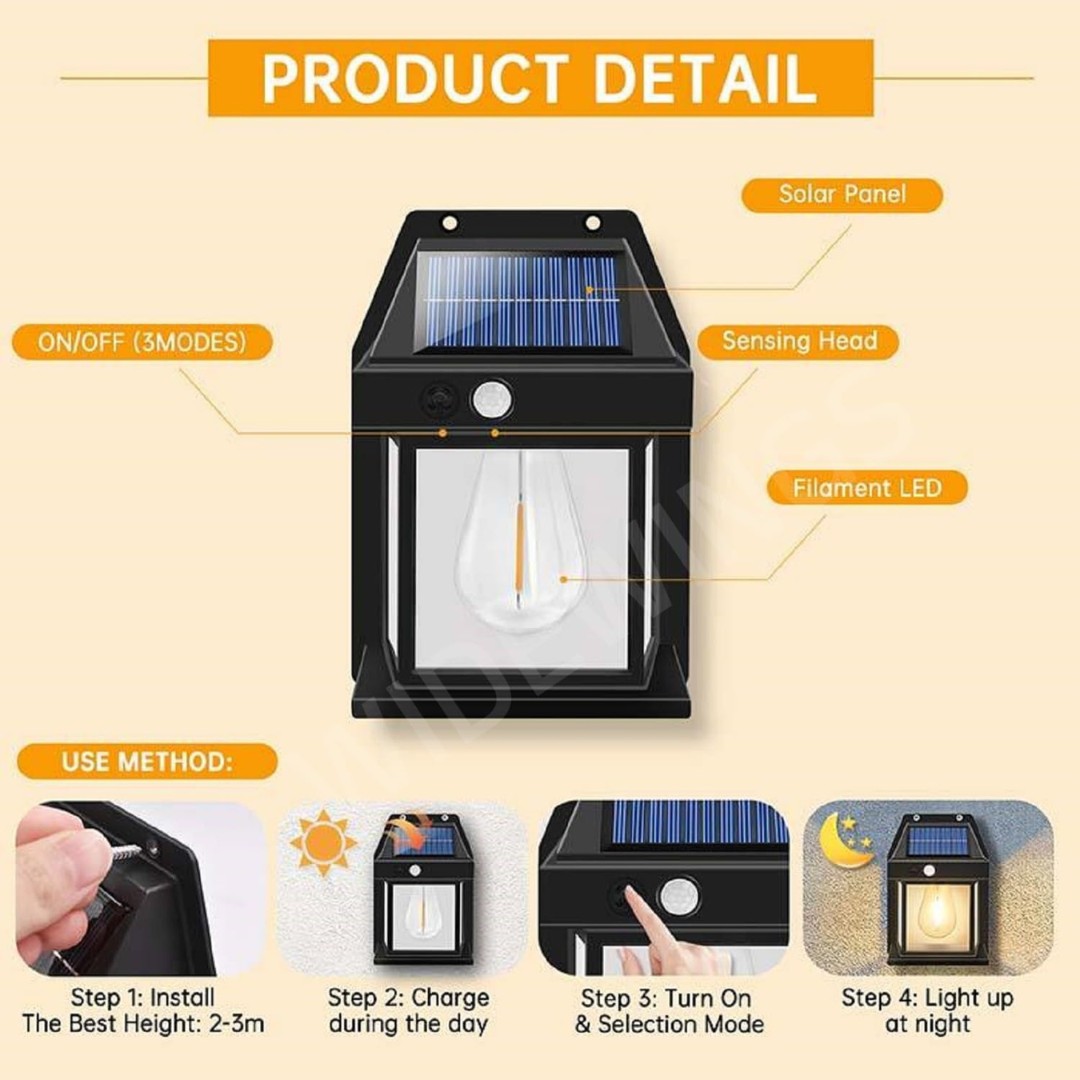 Outdoor Solar Wall light - Pack of 1