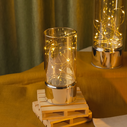 Glass Table Lamps with Fairy Lights | Open Top Glass