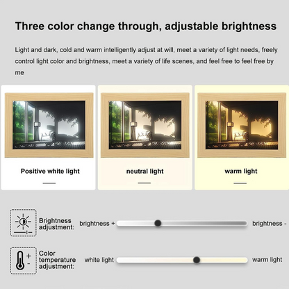 LED Light Up Painting Wall Art Frame - USB Rechargeable | 3 Color Lights