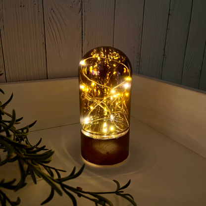 Glass Table Lamps with Fairy Lights | Bell Jar Top
