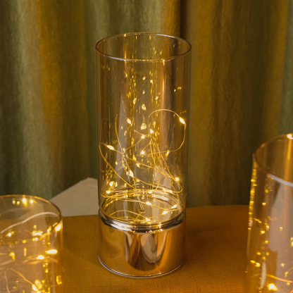 Glass Table Lamps with Fairy Lights | Open Top Glass
