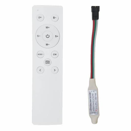 CCT Tunable + Running Strip Light Controller 12Key Wireless RF Remote For 24V WS2811