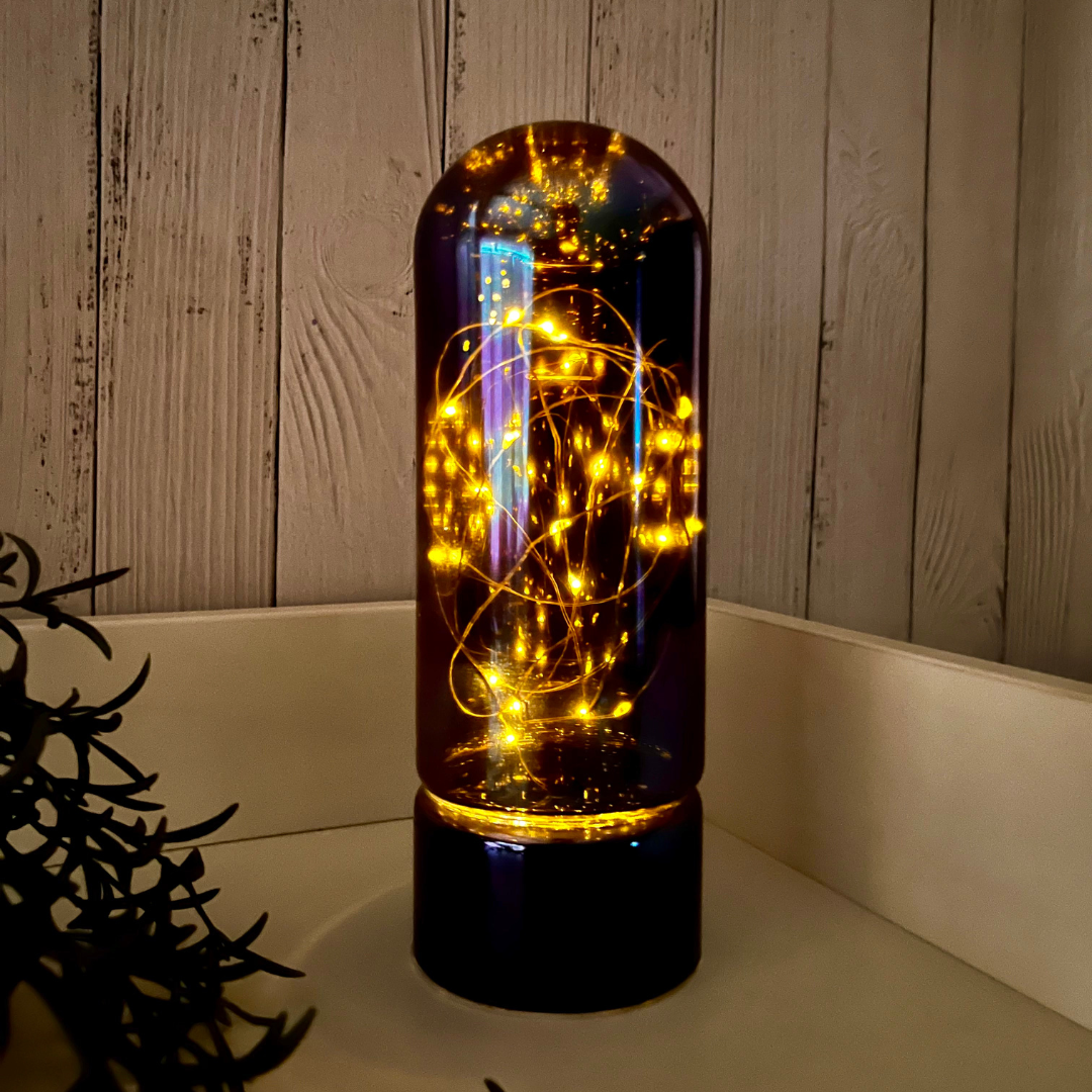 Glass Table Lamps with Fairy Lights | Bell Jar Top