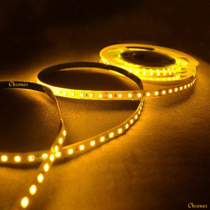120 LED Strip Lights - Amber Yellow - 5m - 12V - 2835 SMD LED