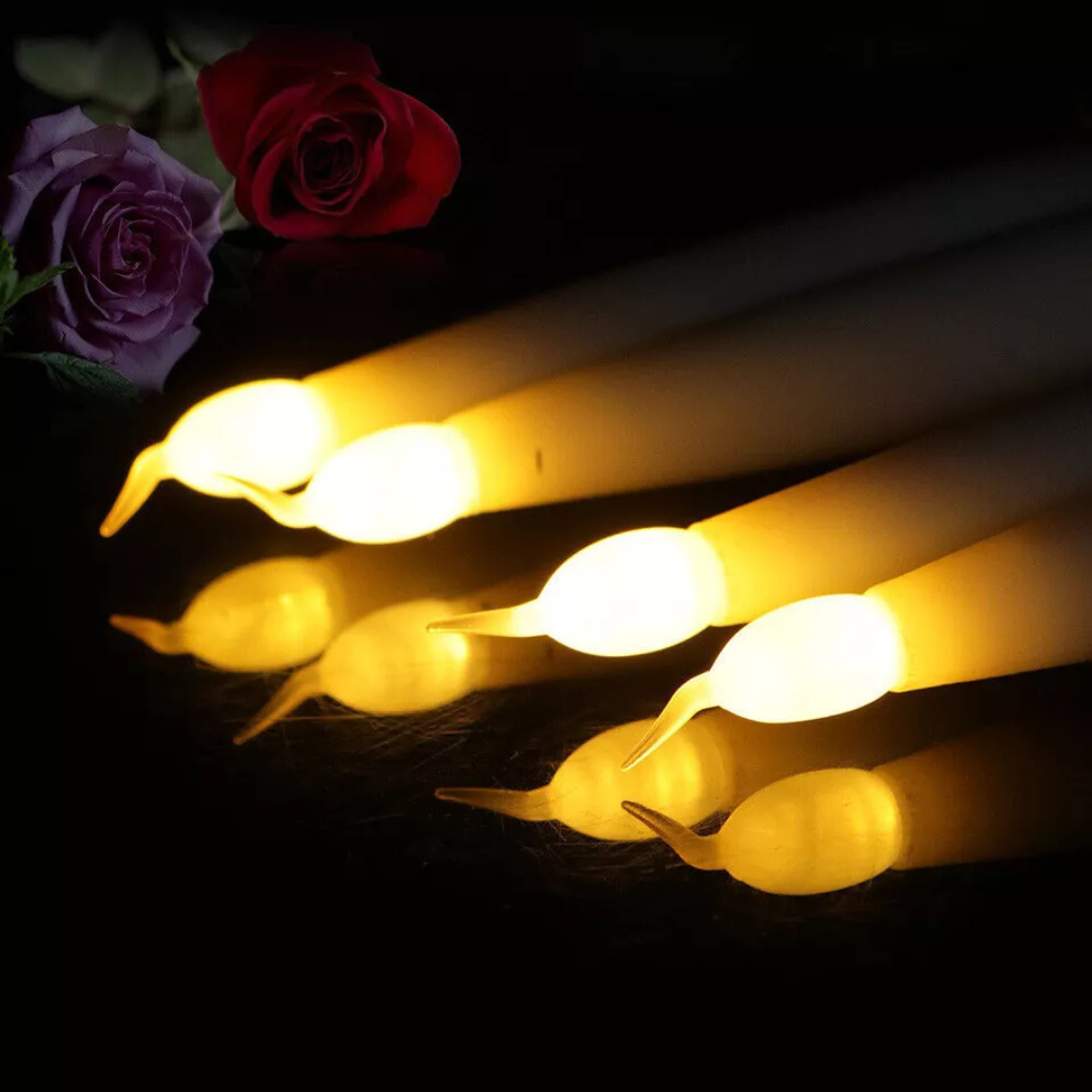 LED Taper Candles with Clip | Pack of 6