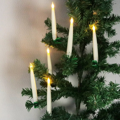 LED Taper Candles with Clip | Pack of 6