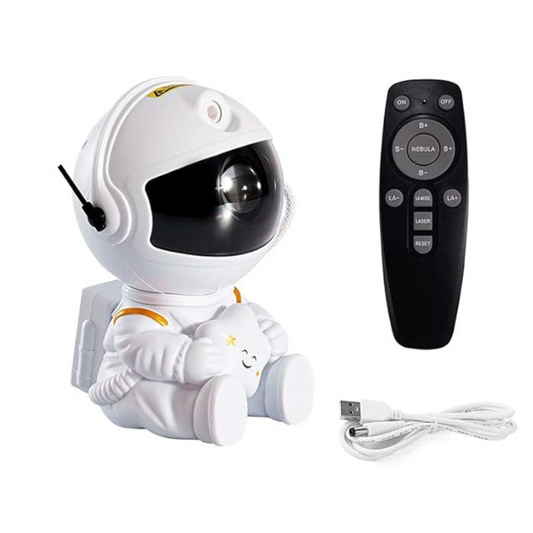 Sitting Astronaut Galaxy Projector Lamp with Remote Control