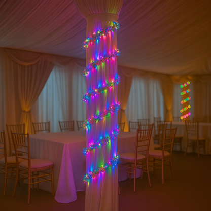 Glitter Curtain LED String Light | Multi Color | Diwali Decoration