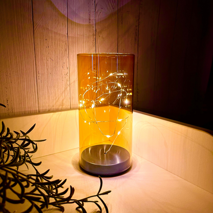 Glass Table Lamps with Fairy Lights | Open Top Glass