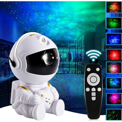 Sitting Astronaut Galaxy Projector Lamp with Remote Control