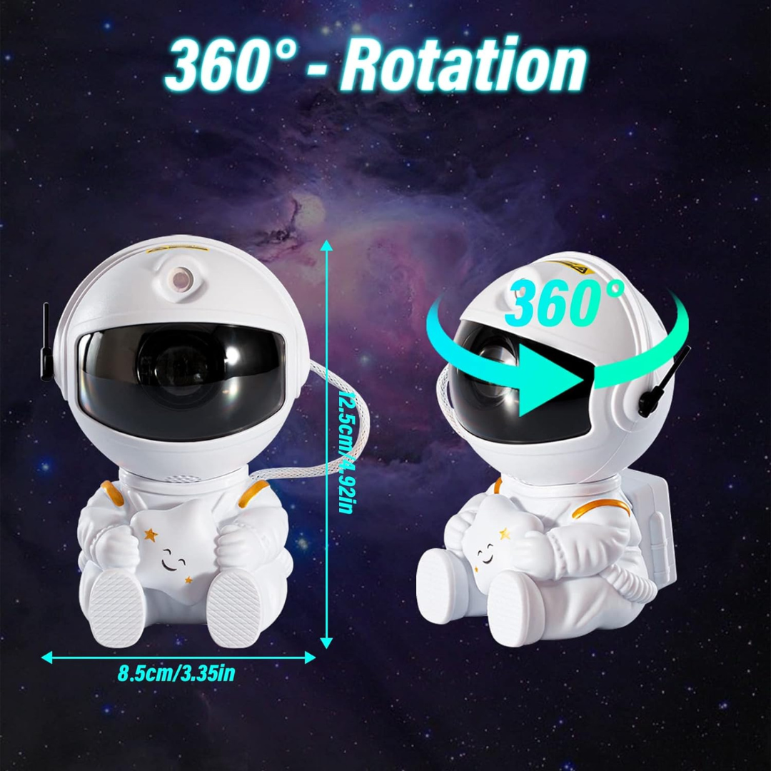 Sitting Astronaut Galaxy Projector Lamp with Remote Control